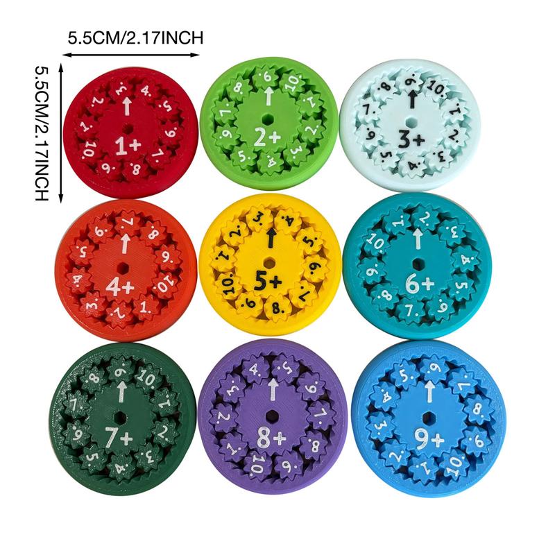 Набор из 9 математических игрушек-спиннеров для обучения и просвещения